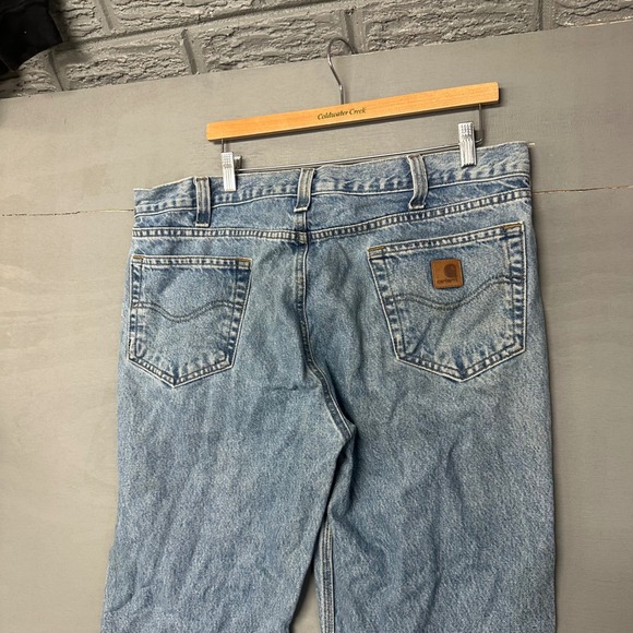 Carhartt Other - Carhartt Mens Relaxed Fit Straight Leg Light Wash Denim Jeans Size 42x32